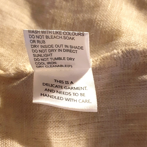 See Saw 2 Peice linen Top and Jacket 100 % Linen in Light biege size 12 - Picture 10 of 10